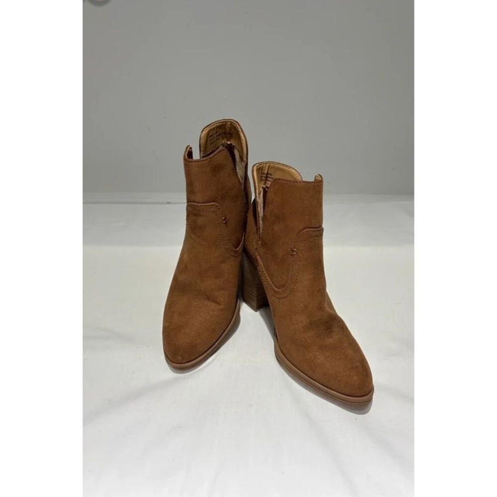 Express Suede Block Heel Ankle Boots  Size 7